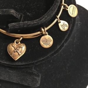 Alex and Ani Cupids heart charm bangle bracelet